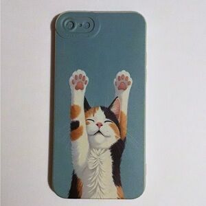 Cute Calico Cat iPhone Case – Blue for iPhone 7/8/SE2/SE3